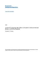 Impact of counseling intervention on academic achievement and behavior of at-risk students